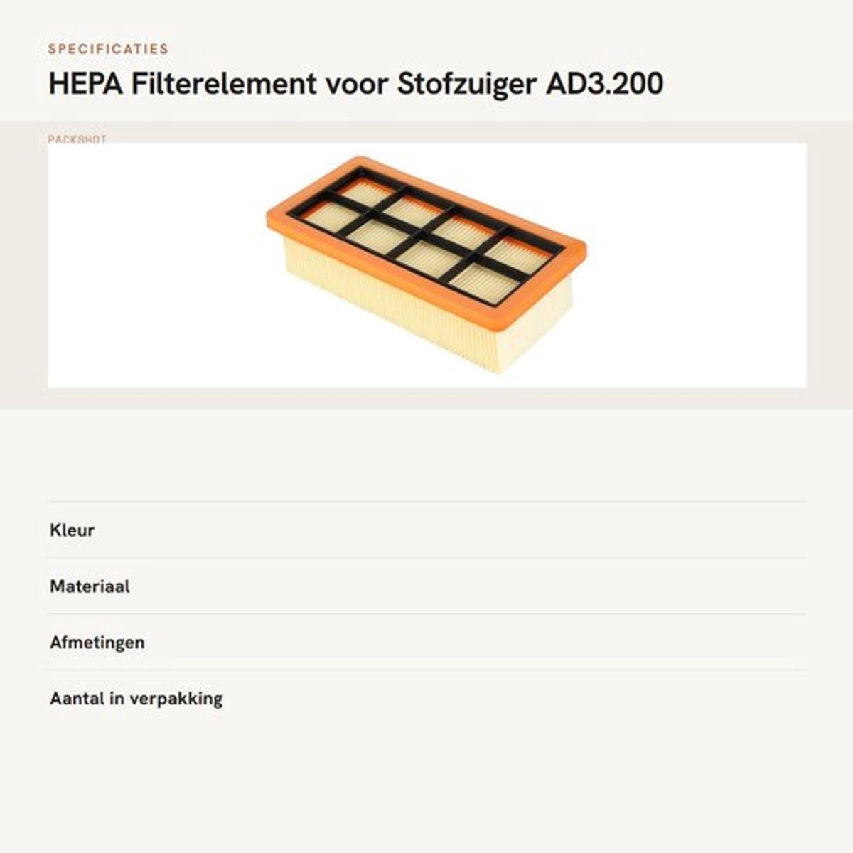 Dailygoods- Hepa Filter Hoge Filtratie-efficiëntie - Stofzuigerfilter