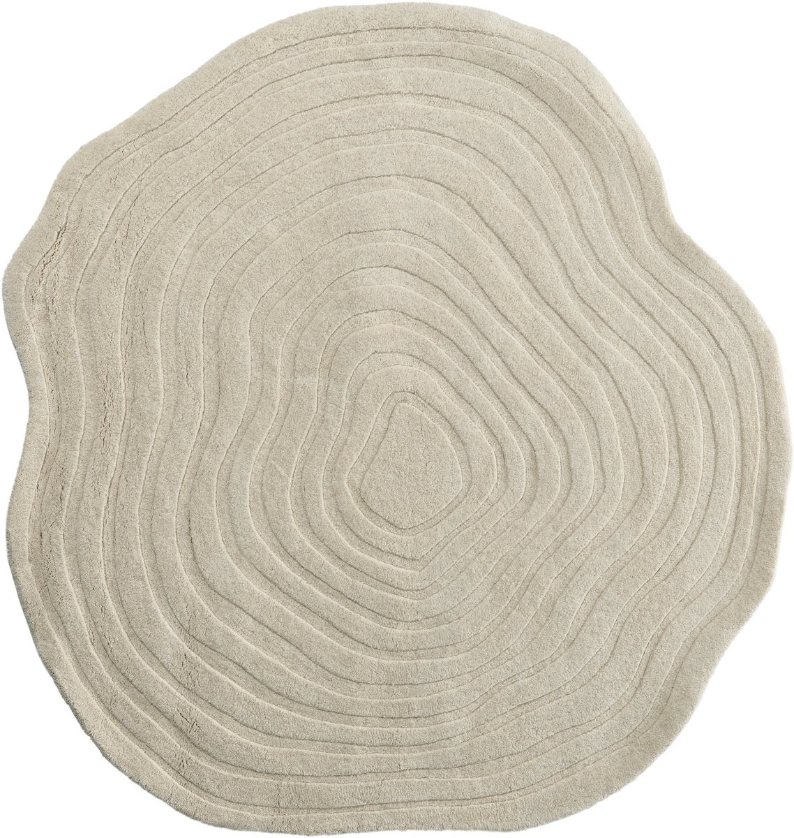 Beliani ANKARAE - Vloerkleed - Beige - ø 160 cm - Wol