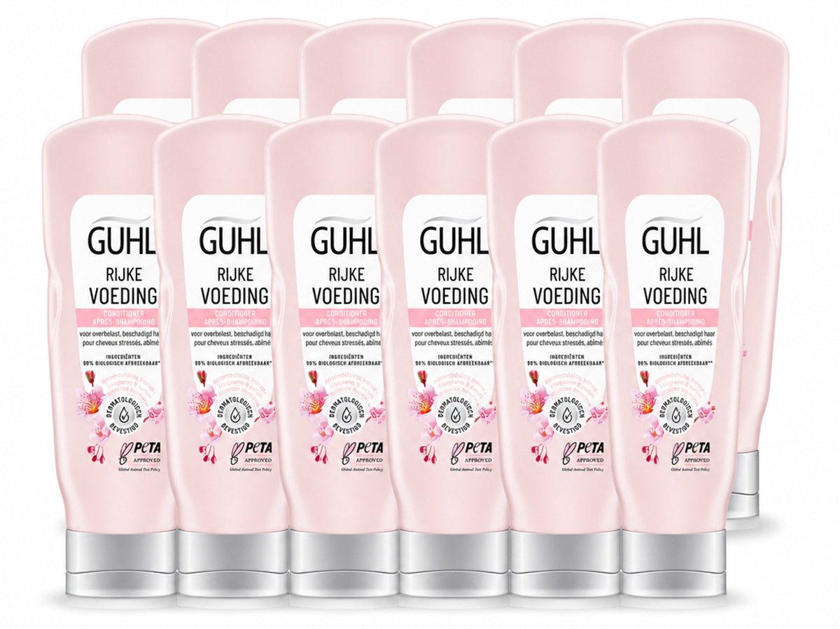 12 x Guhl - Conditioner - Rijke Voeding - 200 ml - Voordeelverpakking - 12 stuks