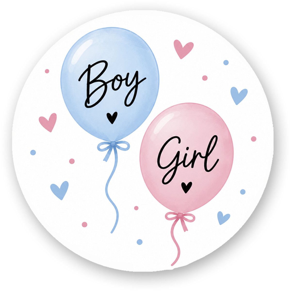 Sluitsticker Boy or Girl – gender reveal- sluitzegel -Pimp Studio