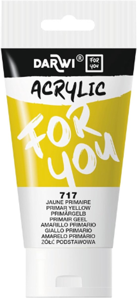 Darwi For You acrylverf 75 ml in tube primair geel