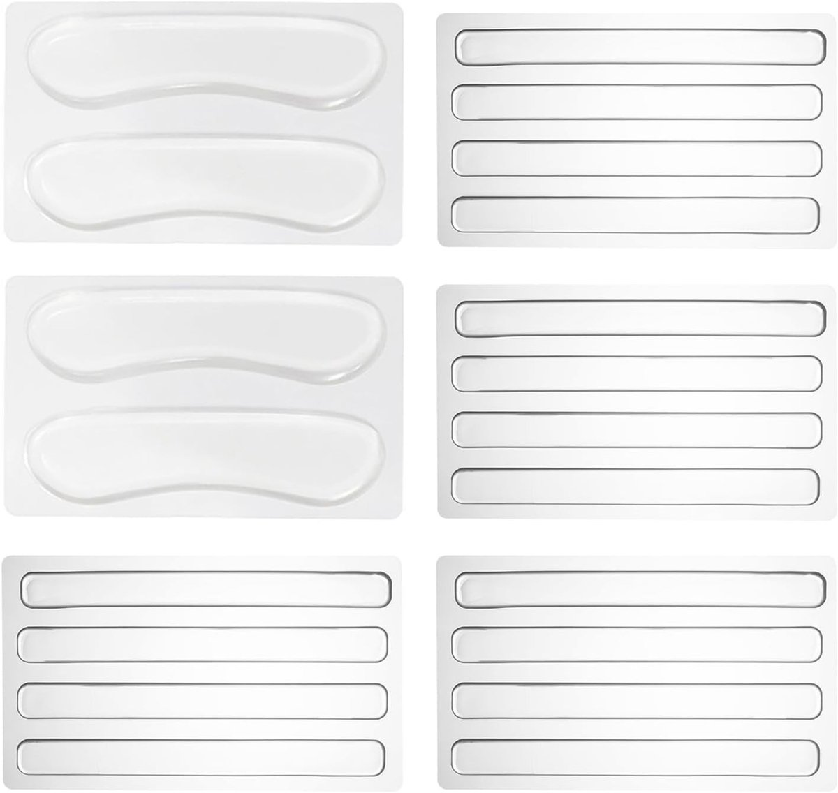6 Stuks Transparante Siliconen Anti-slip Stickers voor Hakken, Beschermende Patches en Schoenveters Fixatie Pads voor Extra Comfort