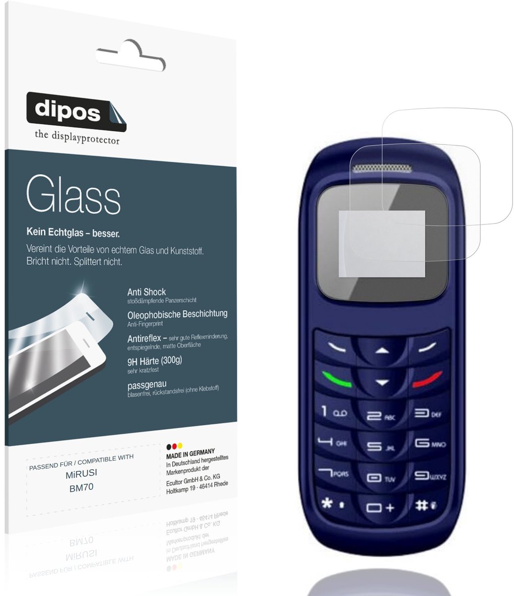 dipos – 2x Matte Pantserfolie geschikt voor MiRUSI BM70 | 9H Screenprotector