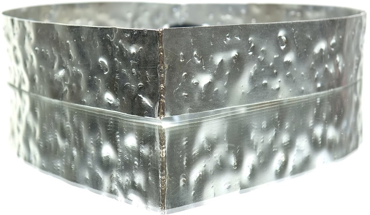 Gasper decohart zilverkleurig hamerslag leren band 20 cm