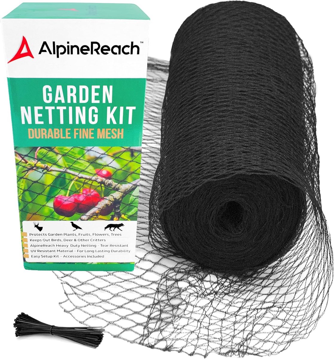 Tuinnet - Zwart - 4,5 m x 9 m - Extra Sterk Geweven Gaas voor Plantenbescherming - Voor Tuinders
