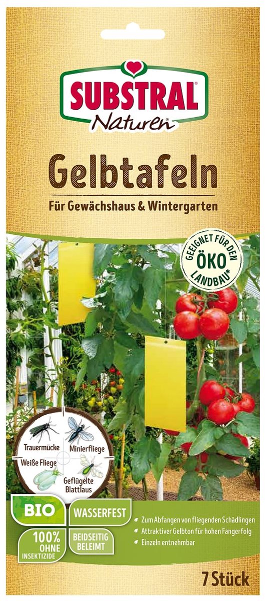 Naturen Gele panelen tegen insecten, 7 stuks