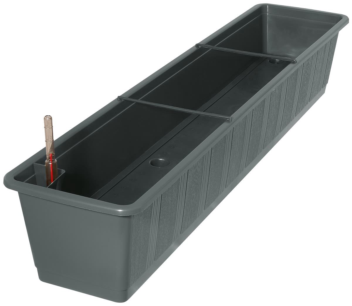 Geli Balkonbak AQUA GREEN Antraciet 100 cm Watersysteem - Kunststof