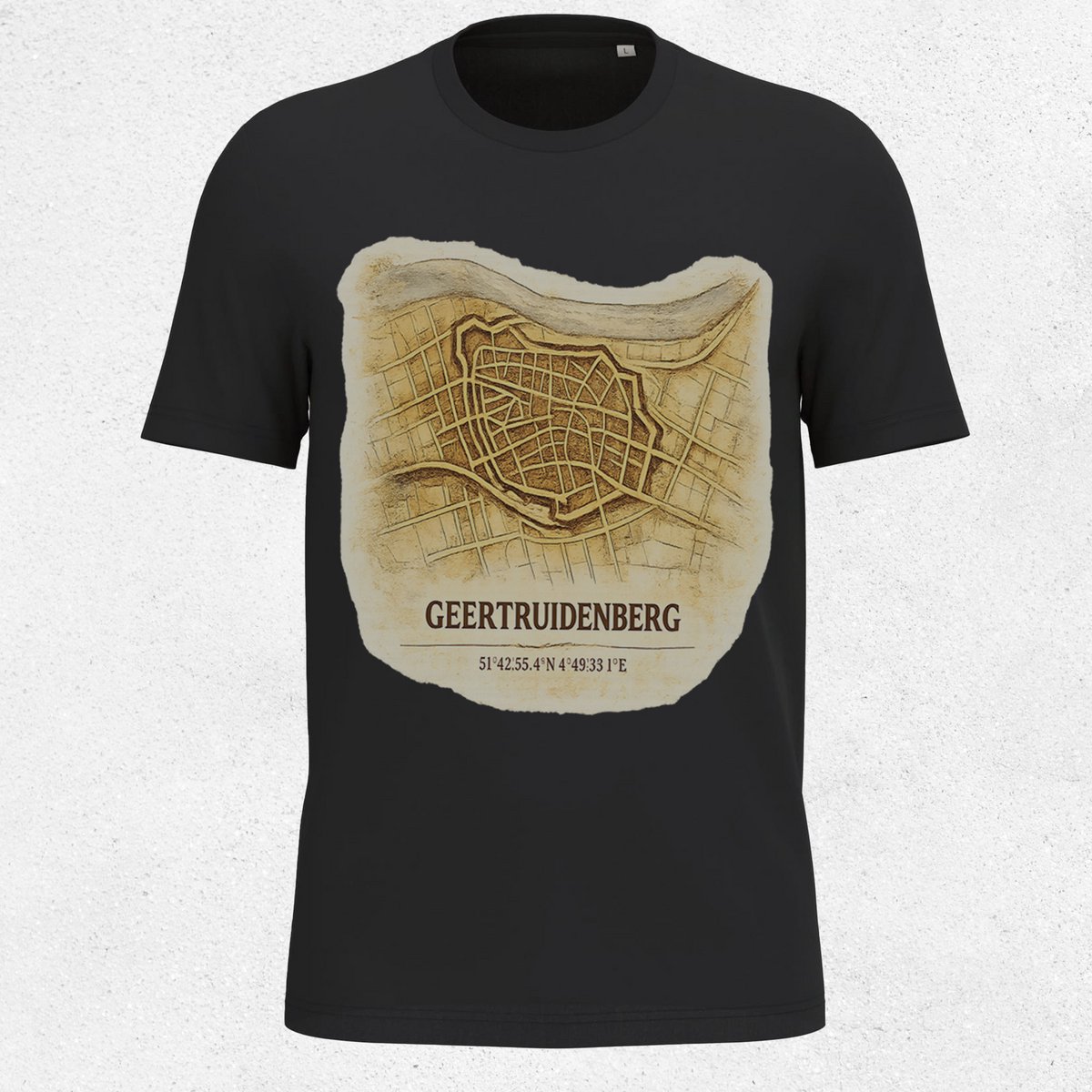 G-TOWN Geertruidenberg Vestingdrop – T-shirt – Unisex – Maat L – Zwart