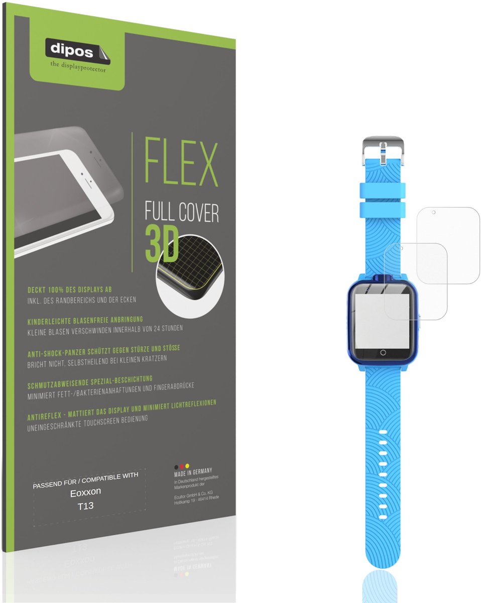 dipos FLEX – 2x Matte Screenprotector geschikt voor Eoxxon T13 | Volledige Schermbescherming | Case-Friendly