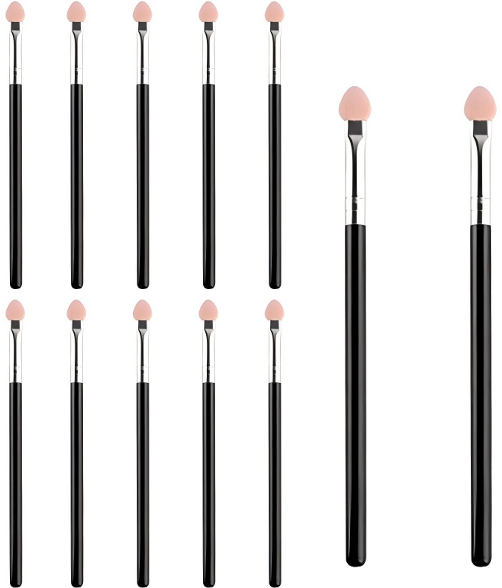 12 stuks oogschaduwkwasten, oogmake-upkwasten, sponsoogschaduwkwast, oogschaduwapplicator, sponskwasten voor oogschaduw, cosmetische tools