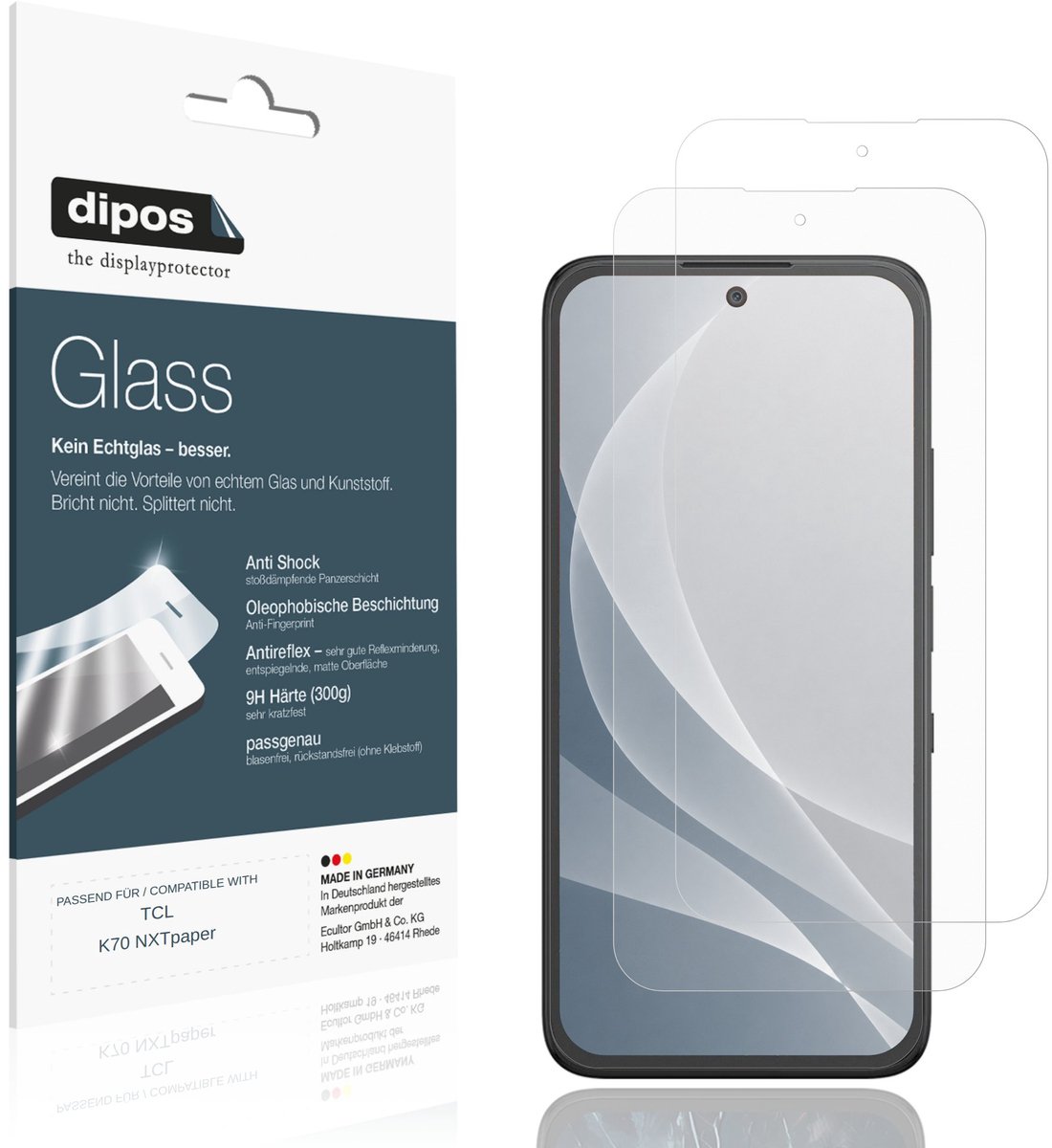 dipos – 2x Matte Pantserfolie geschikt voor TCL K70 NXTpaper | 9H Screenprotector