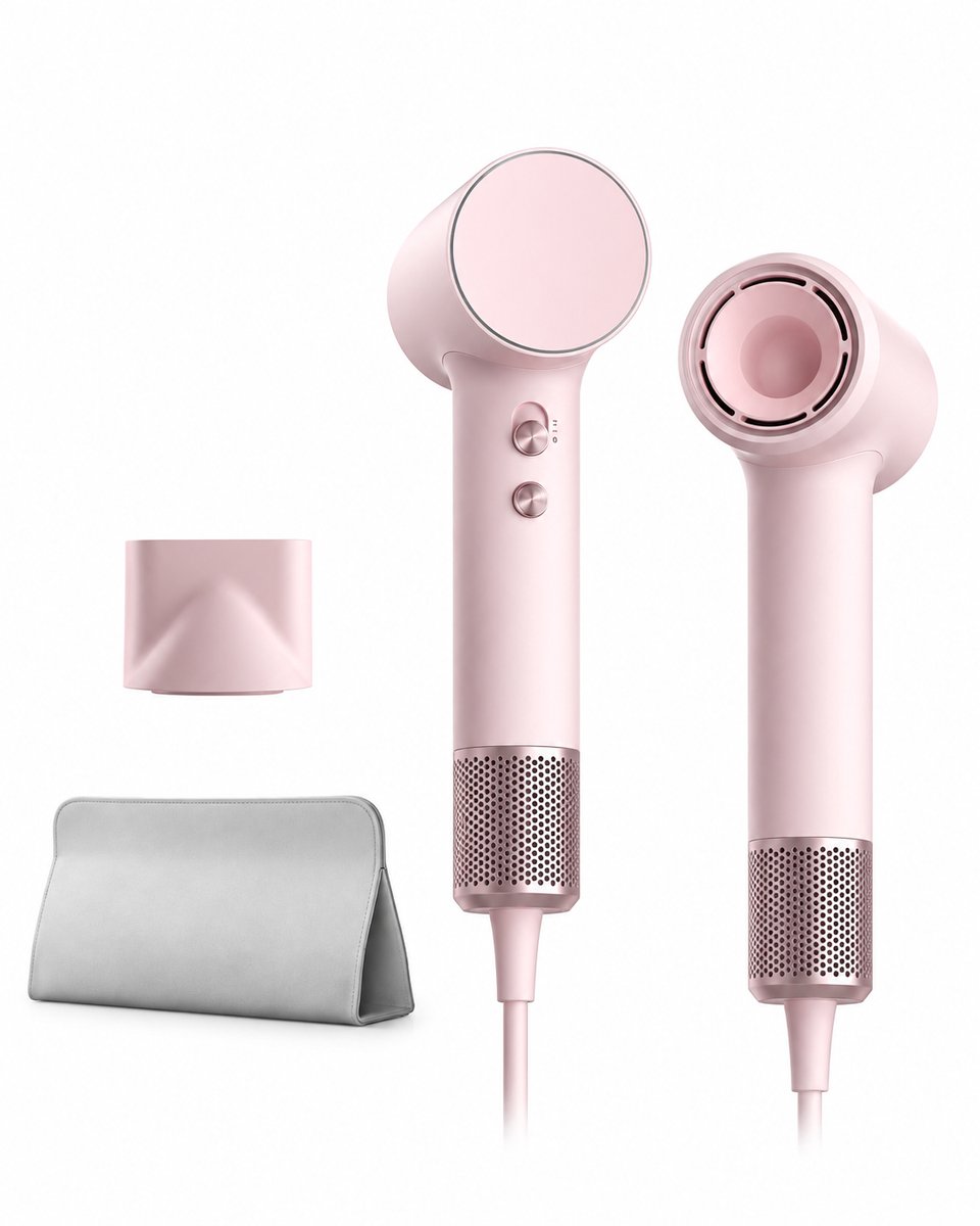 Föhn Ionisch – 110.000 RPM – 200 Miljoen Negatieve Ionen – 61 dB – Lichtgewicht 299 g – Roze