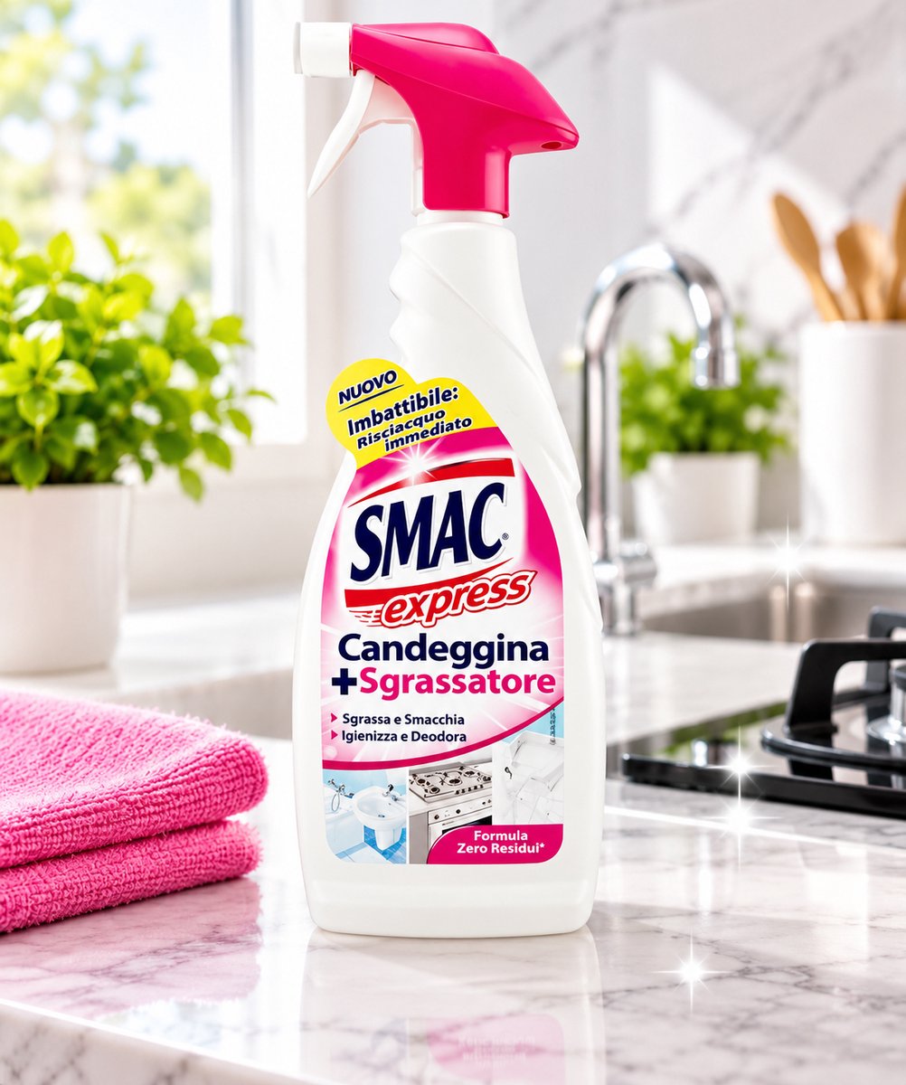 Smac Express Vlekkenverwijderaar en Ontkalker - 8 stuks van 650 ml (5200 ml totaal)