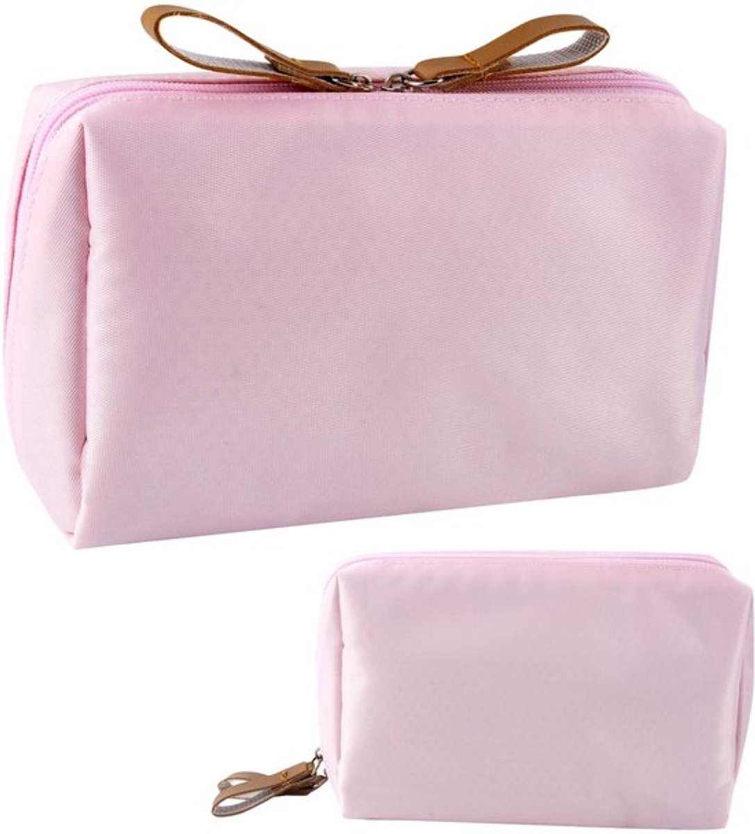 Golden crown - Make-upzakje - Reis make-uptas - Waterdichte toilettas - Roze