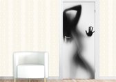 sexy douche dame - deur Sticker -  Slaapkamer - Woonkamer -  Sticker deur - 77x200 cm