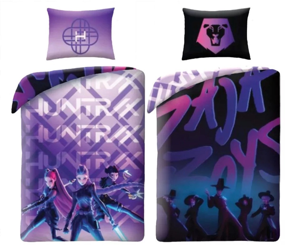 Demon Hunters dekbedovertrek K-pop Enemies 140 x 200 cm - 70 x 90 cm - polyester