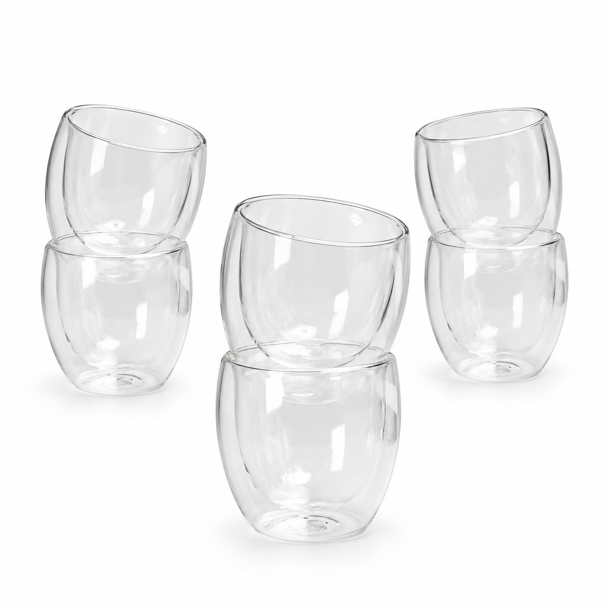 Proefer Dubbelwandige Glazen 150 ml - Set van 6 - Koffie- en Theeglazen
