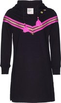 Mim-pi Meisjes Jurk - Zwart met roze en goud - Maat 92