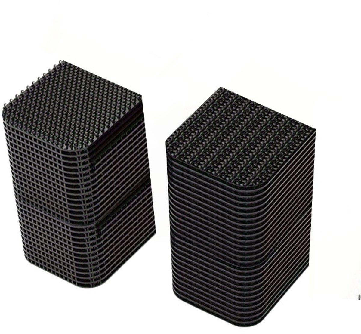 Klittenbandsluitingen — Zelfklevend (20 stuks) — Extra sterke, zwarte zelfklevende strips — Geschikt voor muren-deuren- kunststof-vloeren-glas en metalen oppervlakken — Afmetingen: 5 x 5 cm.