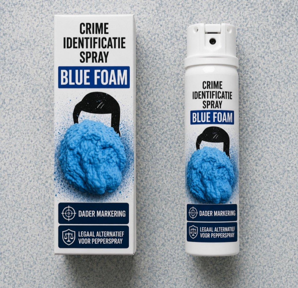 Zelfverdedigingsspray Schuim - Smurfenspray - MARKER Foam Blauw - 60 ml handzame persoonlijke Bodyguard