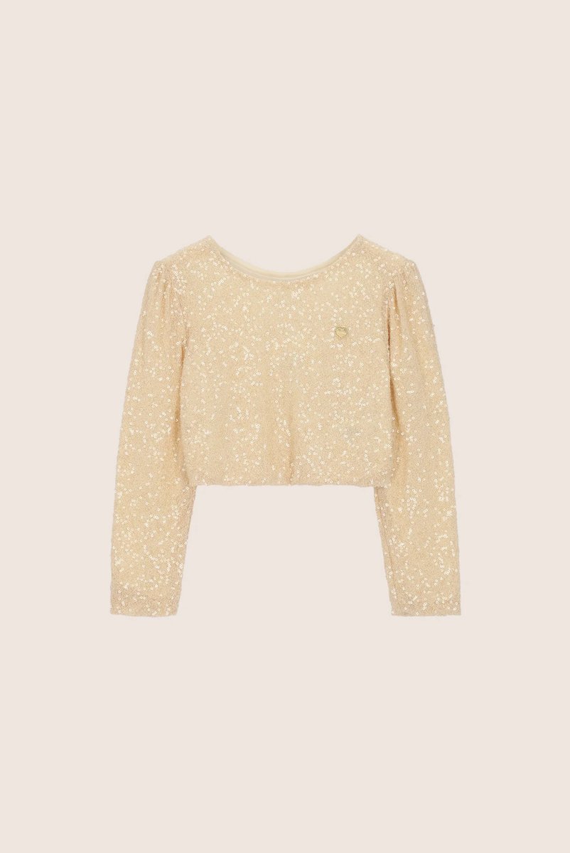 Le chic Pailetten top goud