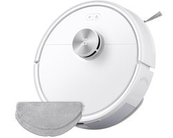 Roborock Q7 M5 Set–Robotstofzuiger met dweilfunctie–10000 Pa sterke zuigkracht–Dubbel antiklitsysteem– 150 min gebruiksduur– LiDAR-navigatie–Stofzuigerrobot voor tapijt– Dierenharen–Wit–Q5 PRO Upgrade–2 Dweilen