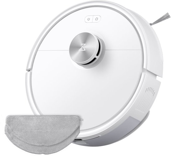 Roborock Q7 M5 Set–Robotstofzuiger met dweilfunctie–10000 Pa sterke zuigkracht–Dubbel antiklitsysteem– 150 min gebruiksduur– LiDAR-navigatie–Stofzuigerrobot voor tapijt– Dierenharen–Wit–Q5 PRO Upgrade–2 Dweilen