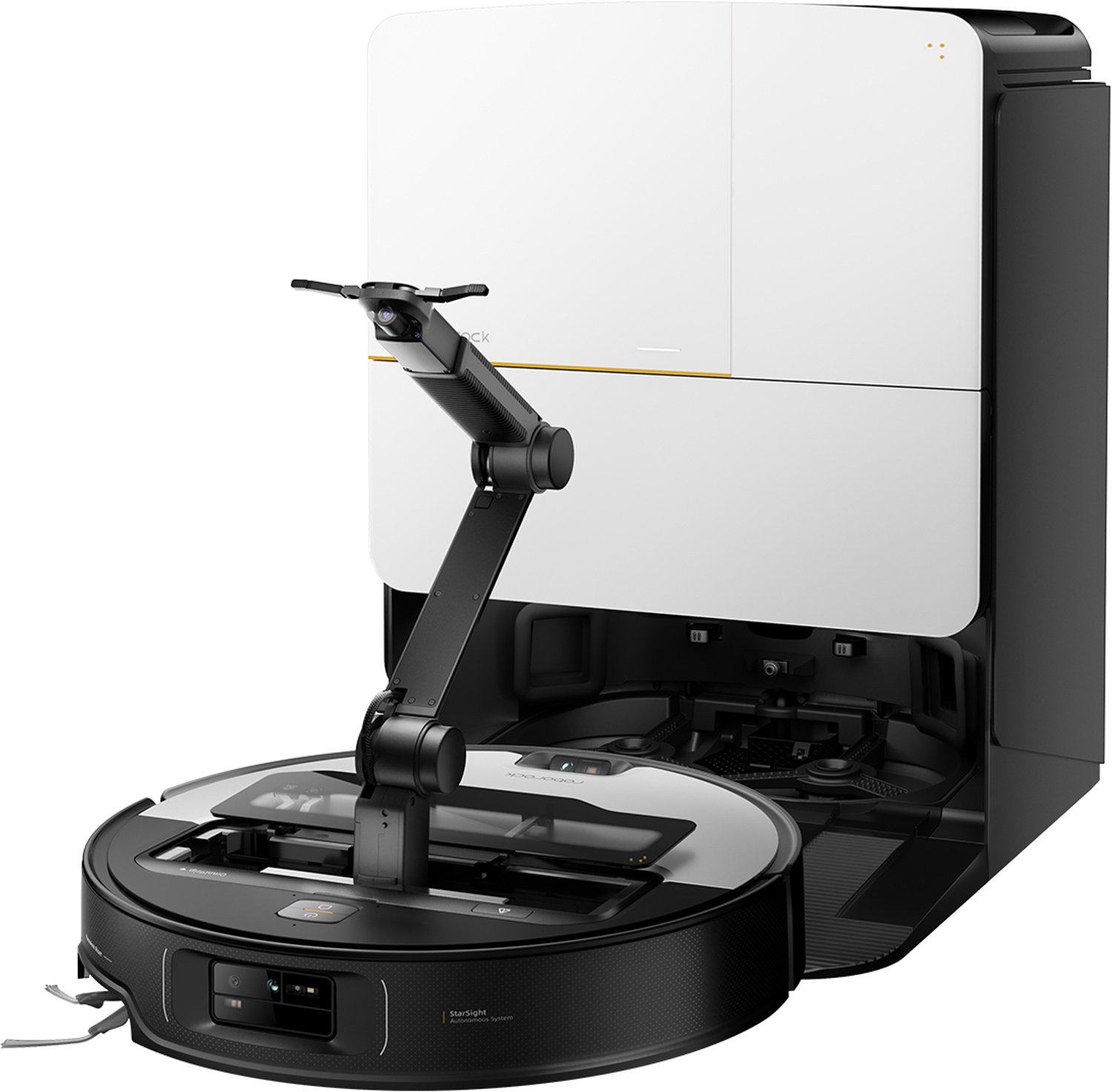 Roborock Saros Z70 – Robotstofzuiger en dweilrobot – Met OmniGrip-arm – 22.000 Pa – Aangedreven door AI – 7,98 cm ultradun – FlexiArm Riser – Tech AdaptiLift-chassis – Vermijdt obstakels – Multifunctioneel dock 4.0