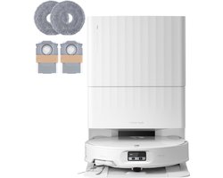Roborock Qrevo Edge 2 Set-robotstofzuiger-25.000 Pa-7,98 cm ultraslank-12 mm dweilheffing-80°C warmwatermopwas& zelfreinigend station-FlexiArm-RetractSense navigatie-dubbel anti-klitssysteem-reactieve AI & Roborock app-bediening