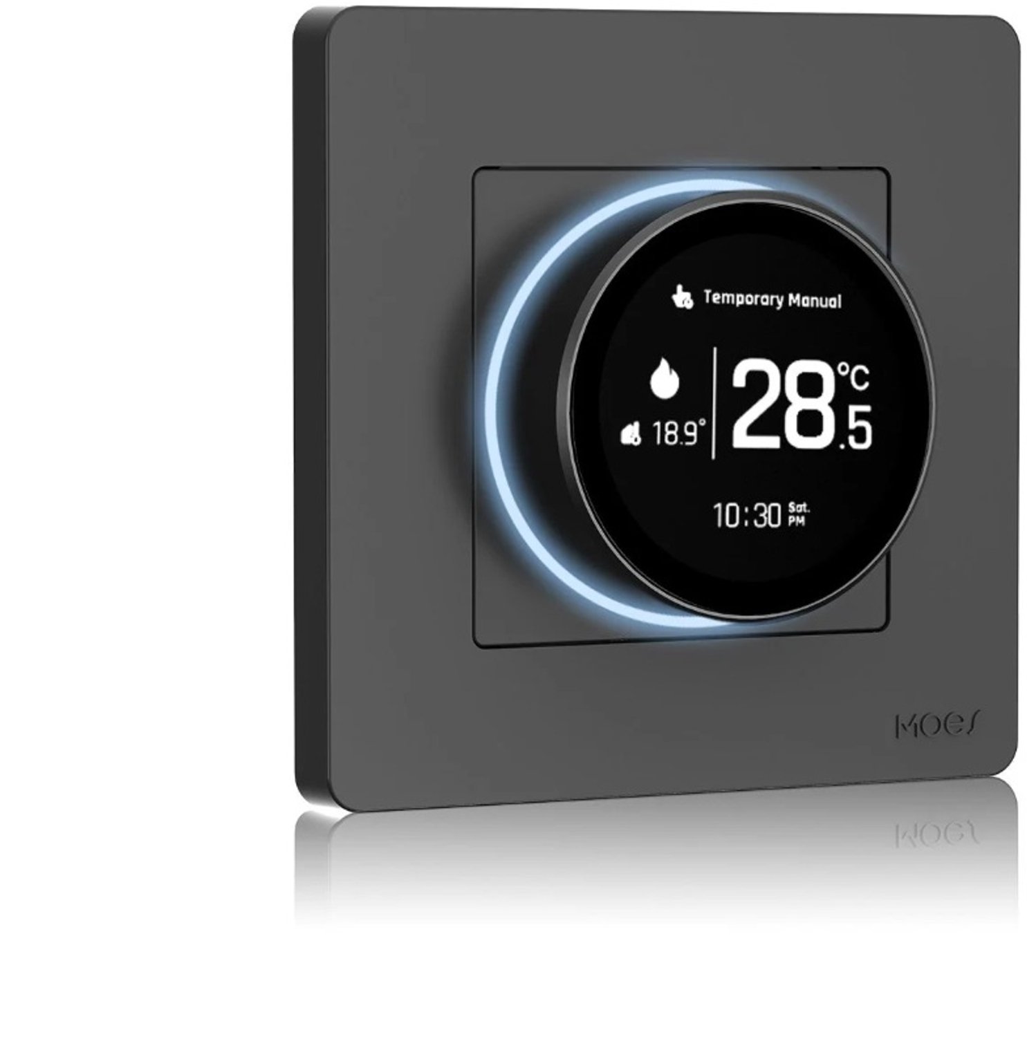 Moes Slimme thermostaat voor gas- en waterketel Zigbee donkergrijs