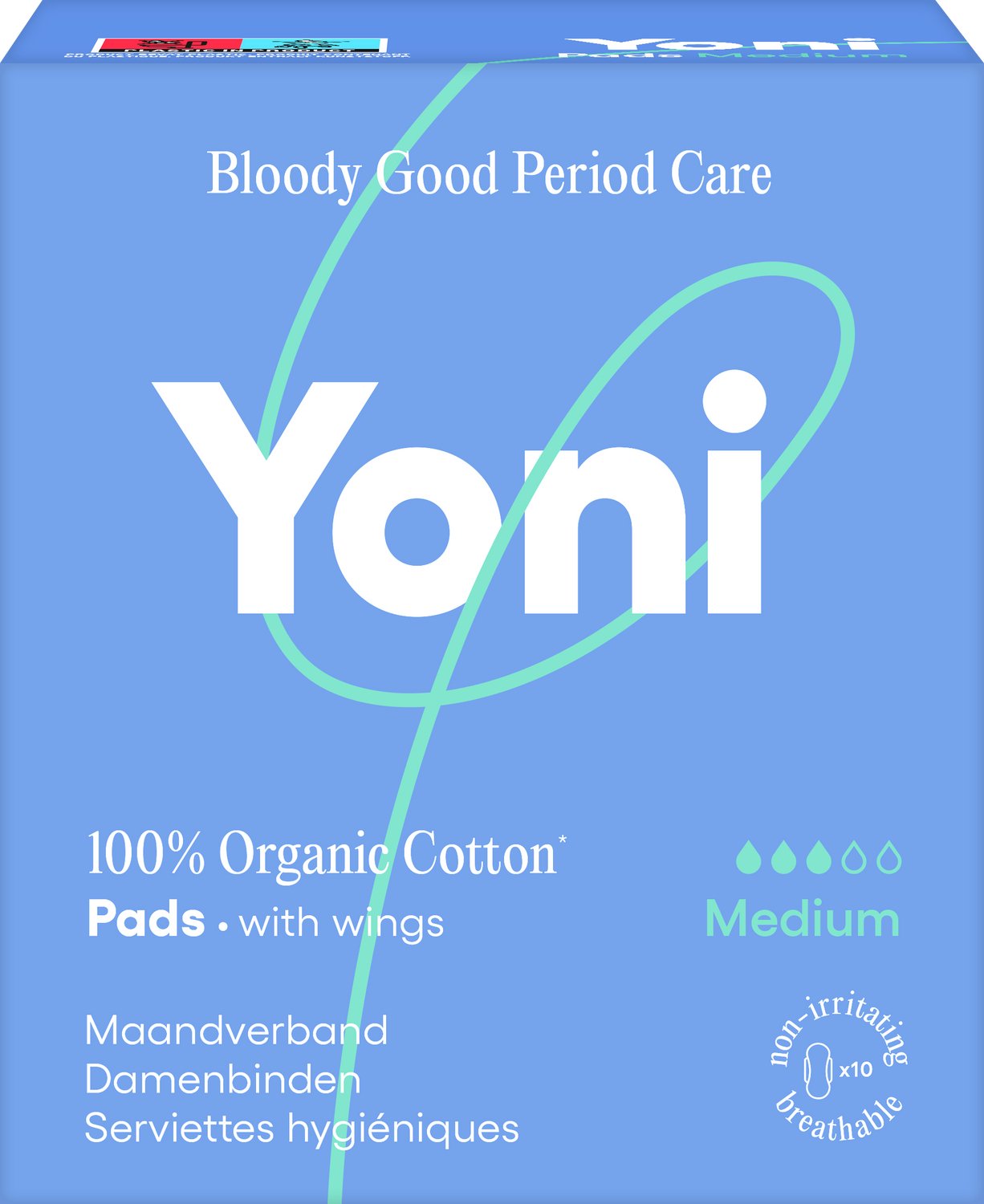 Bol.com Yoni Maandverband - Medium - met vleugels - Biologisch Katoen - 10 stuks aanbieding