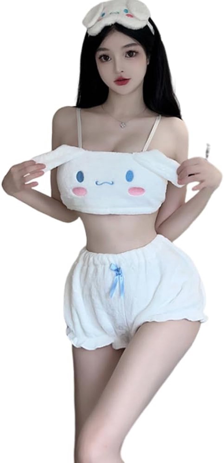 Flanellen ondergoed voor dames, Japanse anime stijl, schattig badjas