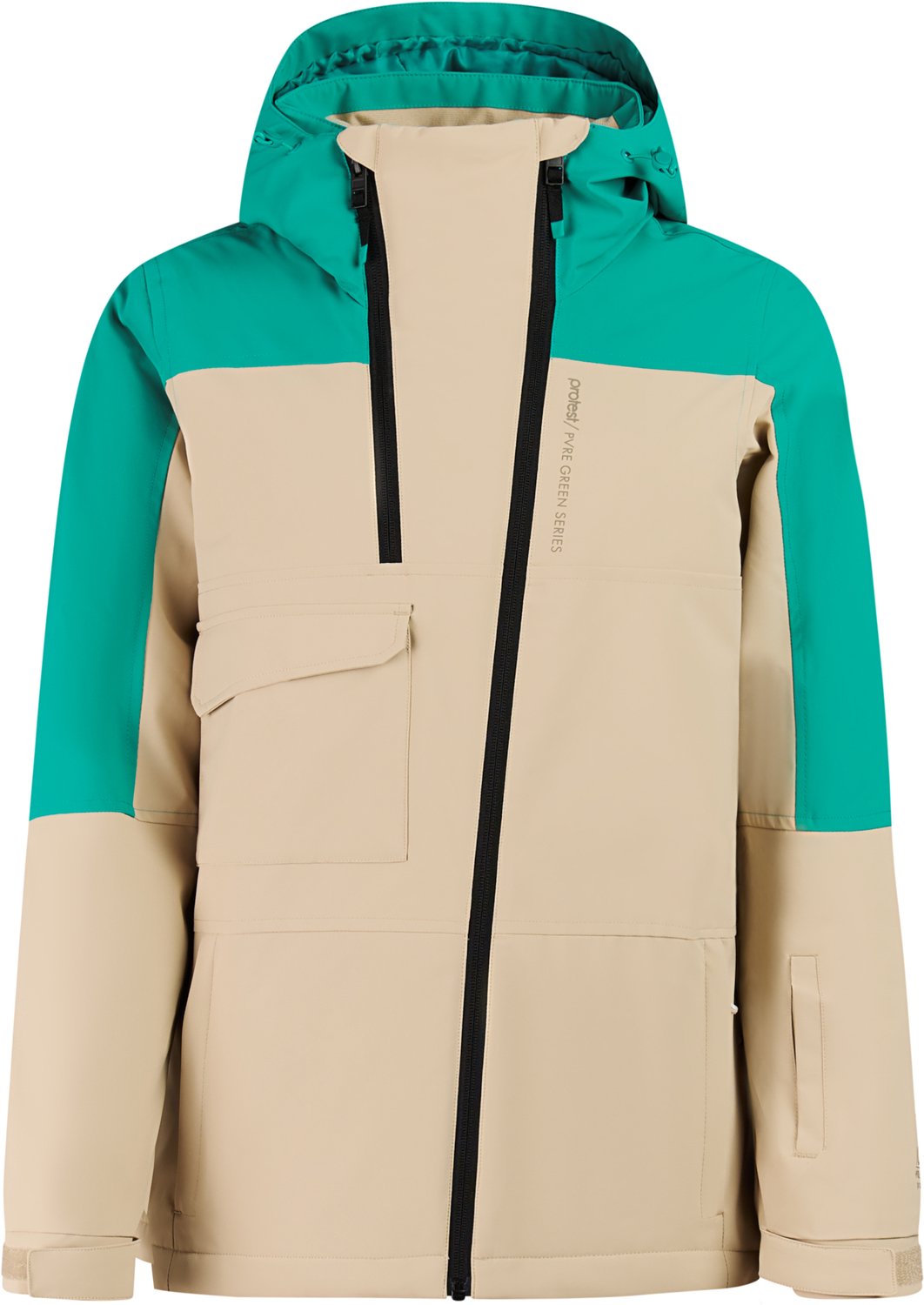 Protest PRTGwenny Skijas Dames Waterkolom 10K Skipasvak Winterjas Beige
