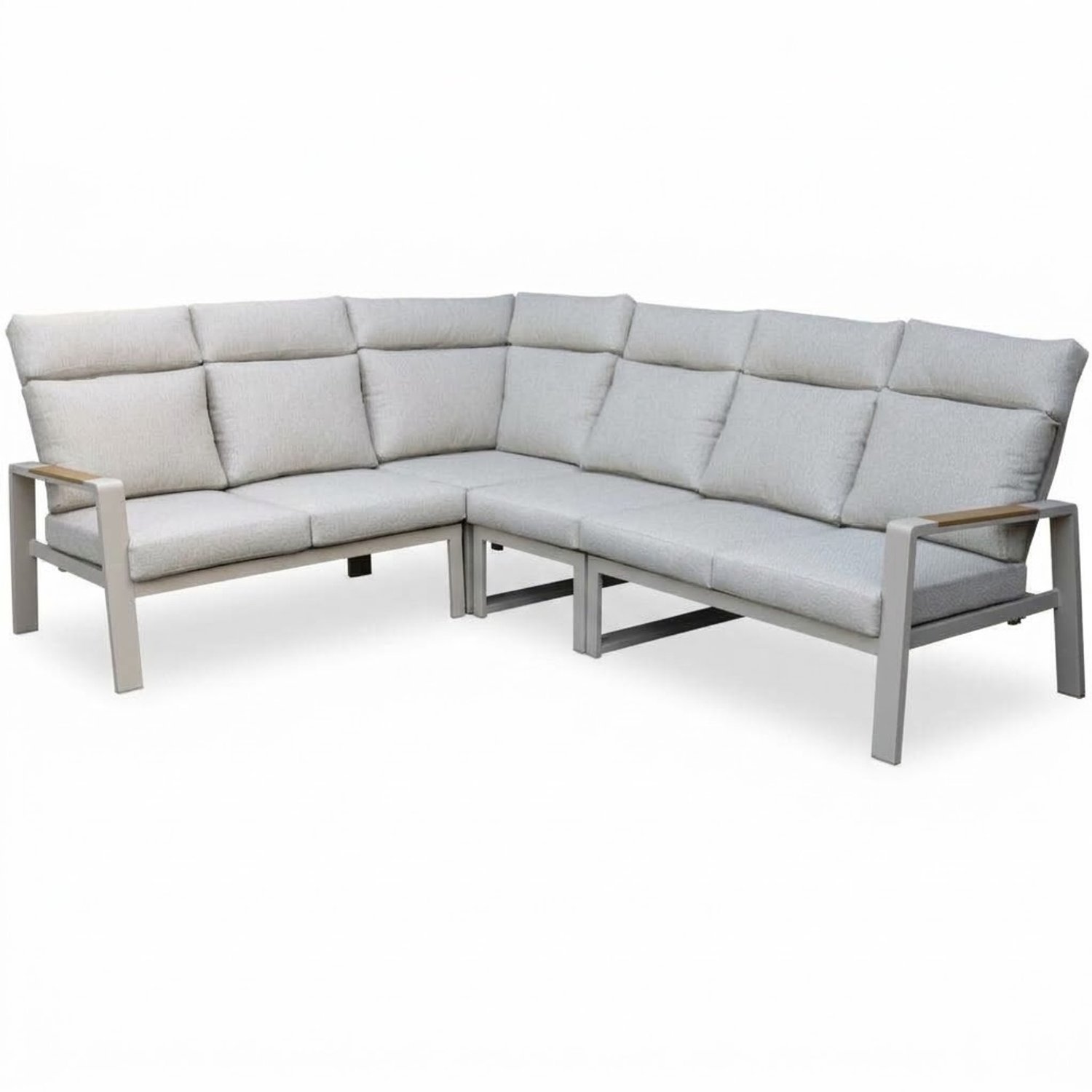 AVH-Collectie Ripasso hoek loungeset 4 delig aluminium latte zand Zand / Latte / Linen