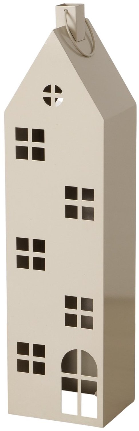 Boltze Home lantaarn gepoedercoat metaal alba huis 24x20x93cm beige