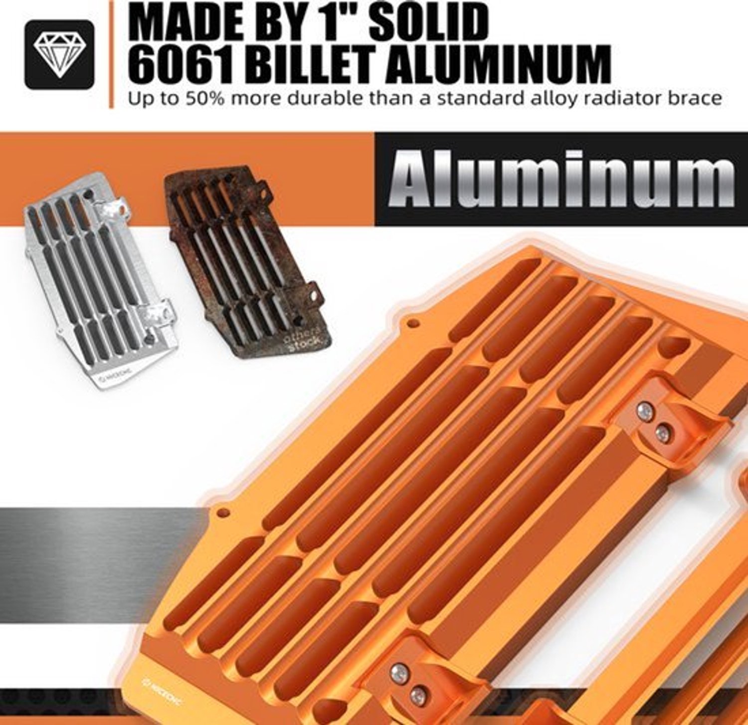 Radiatorbeschermer Aluminium Zwart - 1.38 kg Gewicht - 34x19x9 cm Afmetingen - Voor KTM Husqvarna GasGas Motorfiets