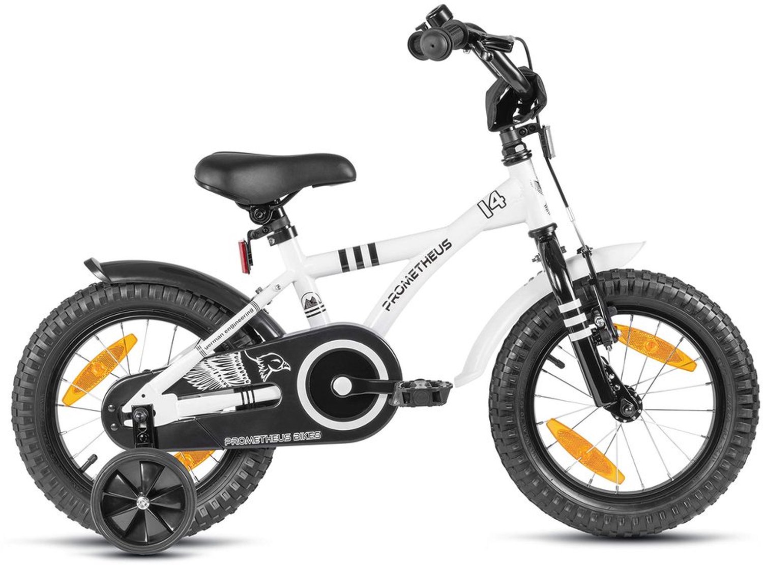 Kinderfiets 14 Inch - Fiets voor Jongens/Meisjes - Met Zijwieltjes - Terugtraprem - Veiligheid/Design - Hoogwaardige Kwaliteit