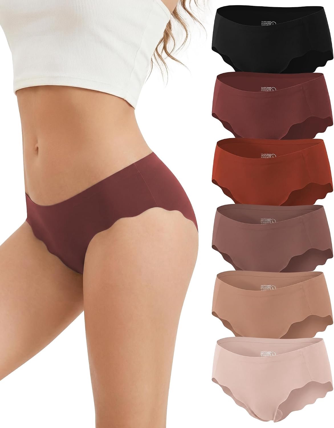 Slip dames hoge taille 6 stuks