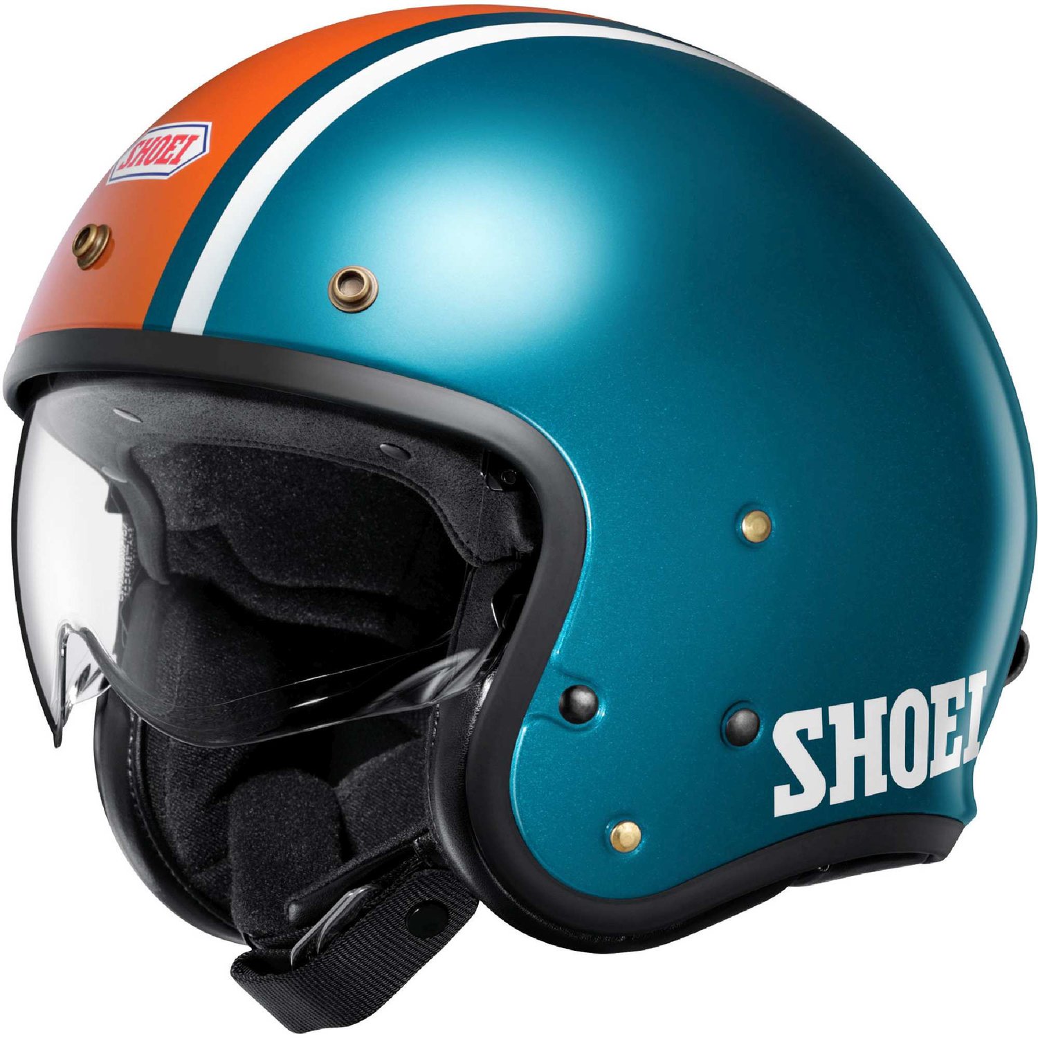 Shoei J.O2 Adventure TC-2 Blauw Oranje Jethelm - Helm