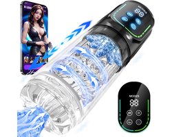 PREVION-Automatische masturbator voor mannen-Electrisch Masturbators-Sex Toys Voor Mannen-Pocket Pussy-Seksspeeltjes-3 pompfuncties-7 draaibewegingen-vibrerend en zuigend-appbediening