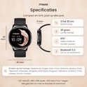 Technische specificaties van het 42mm horloge, inclusief afmetingen, IP67 waterbestendigheid en taalondersteuning.