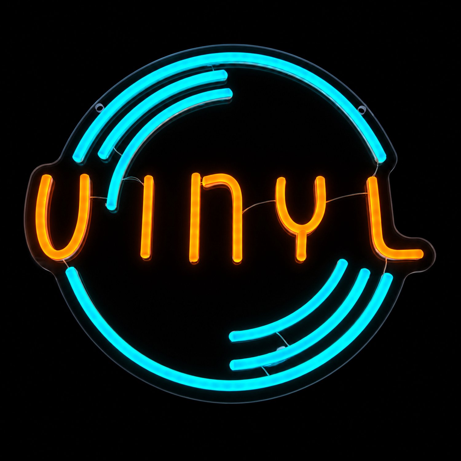 Neon Lamp - Vinyl LP Plaat - Dimbaar - Incl. Ophangmateriaal - Neon Sign - LED Lamp - Verlichting - Wandlamp
