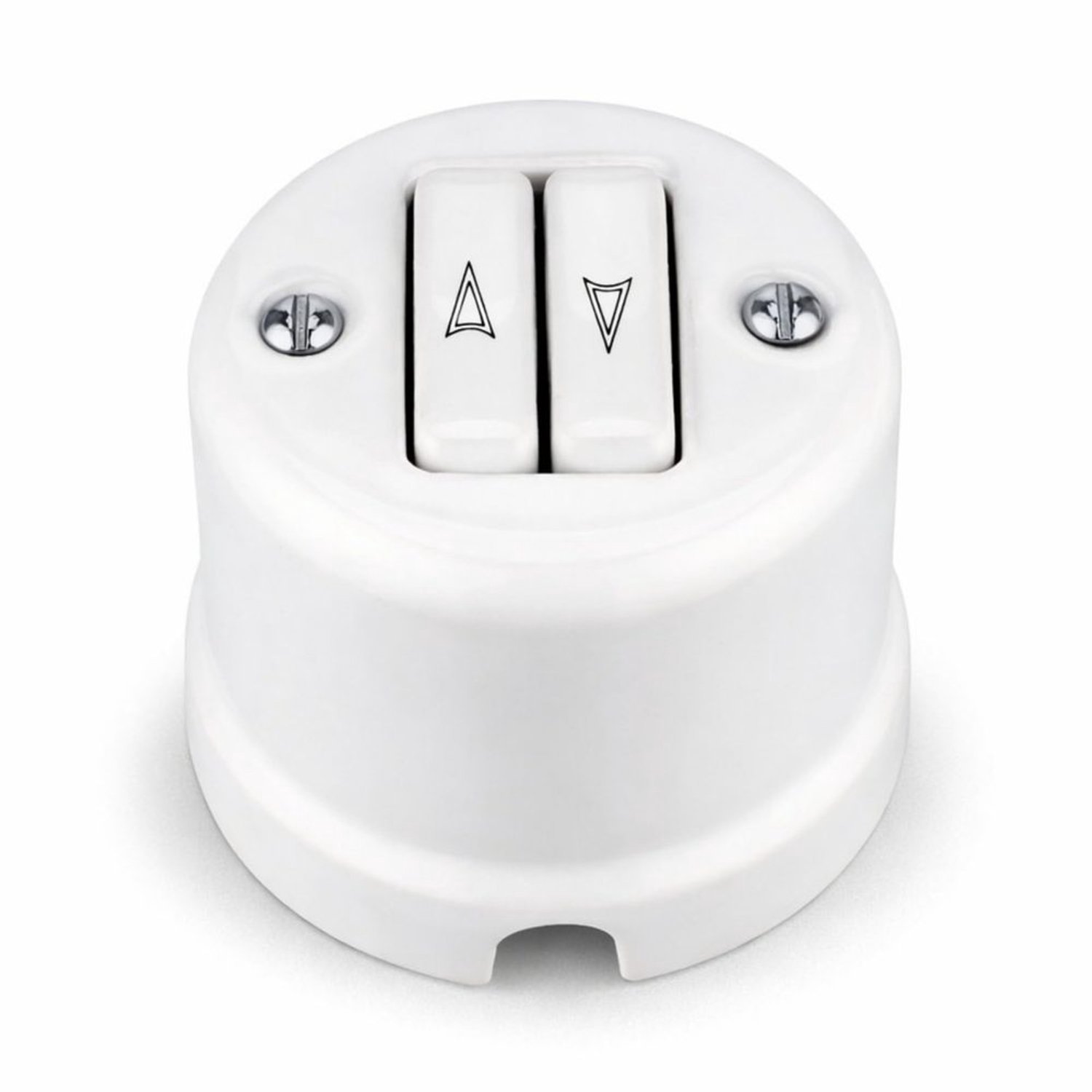 Porseleinen Retro Dubbele Blindknop Wit