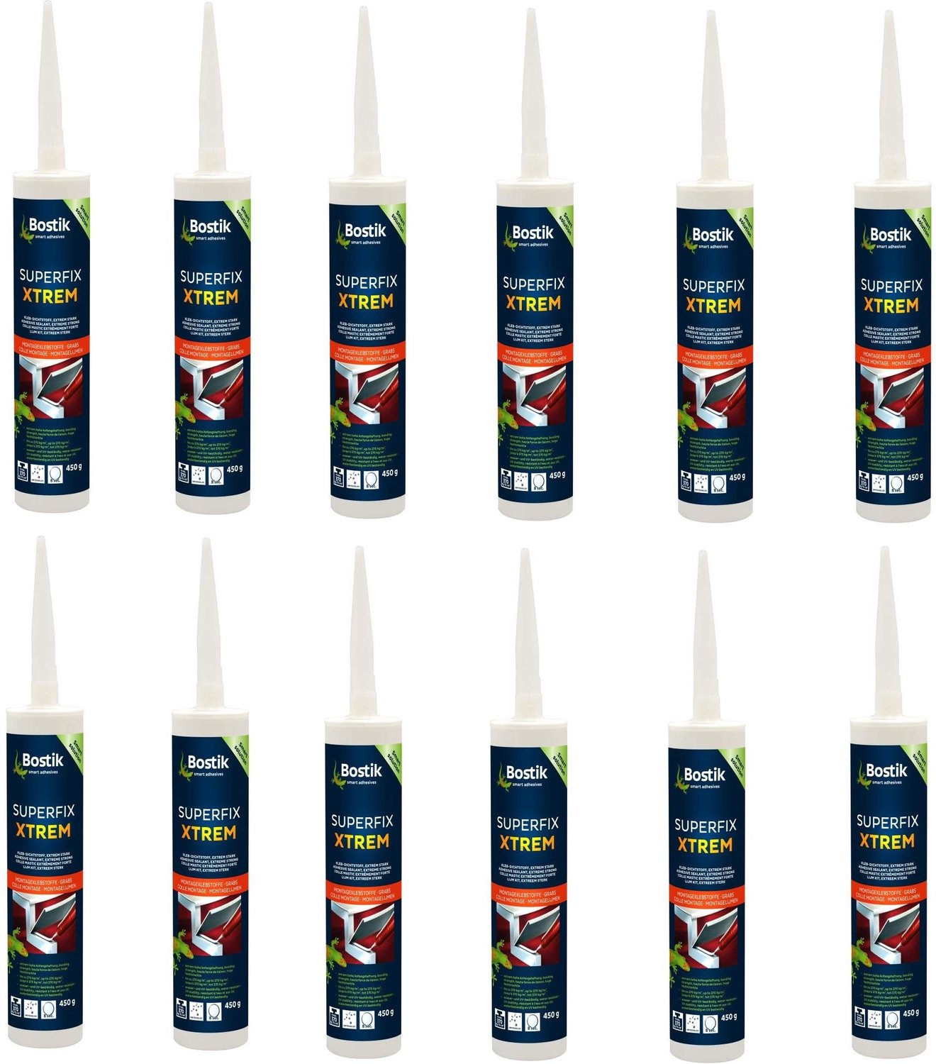 12 x Hybrid Lijmkit - 290 ml - Wit