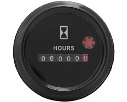 Quartz Urenteller, 12-36V DC AC Mechanische Ronde Urenteller Waterdichte Urenteller Voor Boot Auto Sneeuwscooter Gazon Tractoren Generatoren Auto Vrachtwagen Motor
