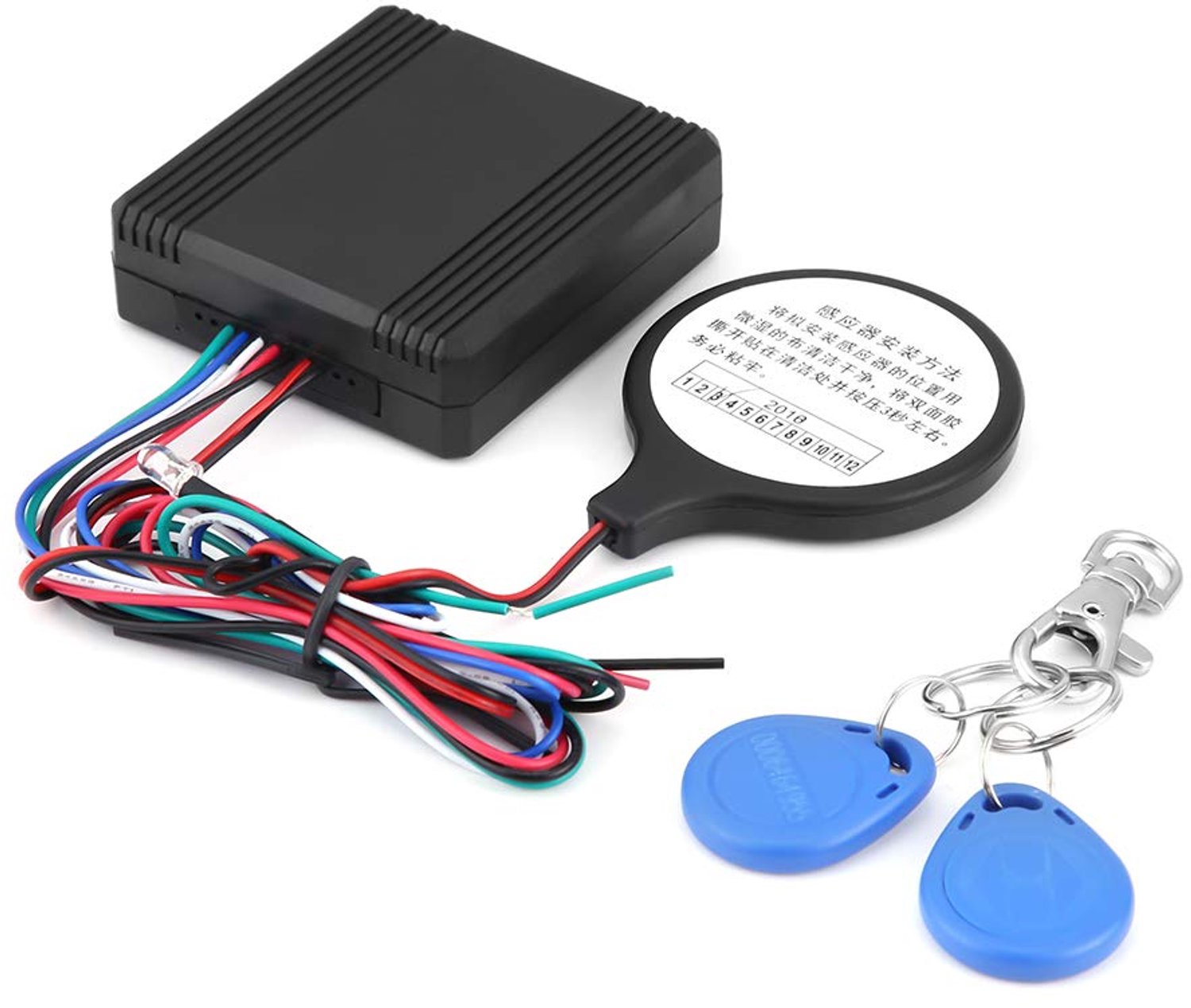 12V motorfiets startonderbreker - Anti diefstal beveiliging - Duurzaam en betrouwbaar - Zwart - ID-kaartslot voor motoren - Veiligheid vo...