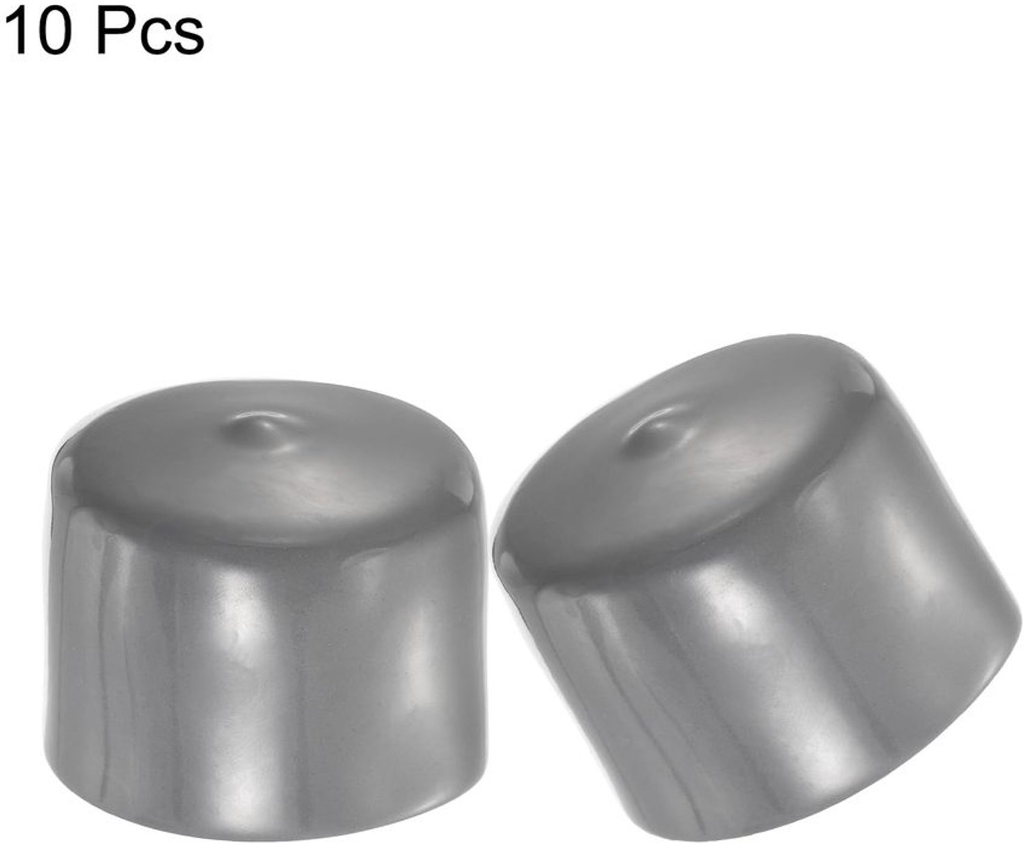 Set van 10 Donkergrijze Rubber Eindkappen 54 mm ID