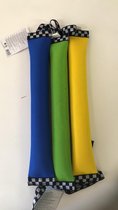 training dog toy - groen - blauw - geel