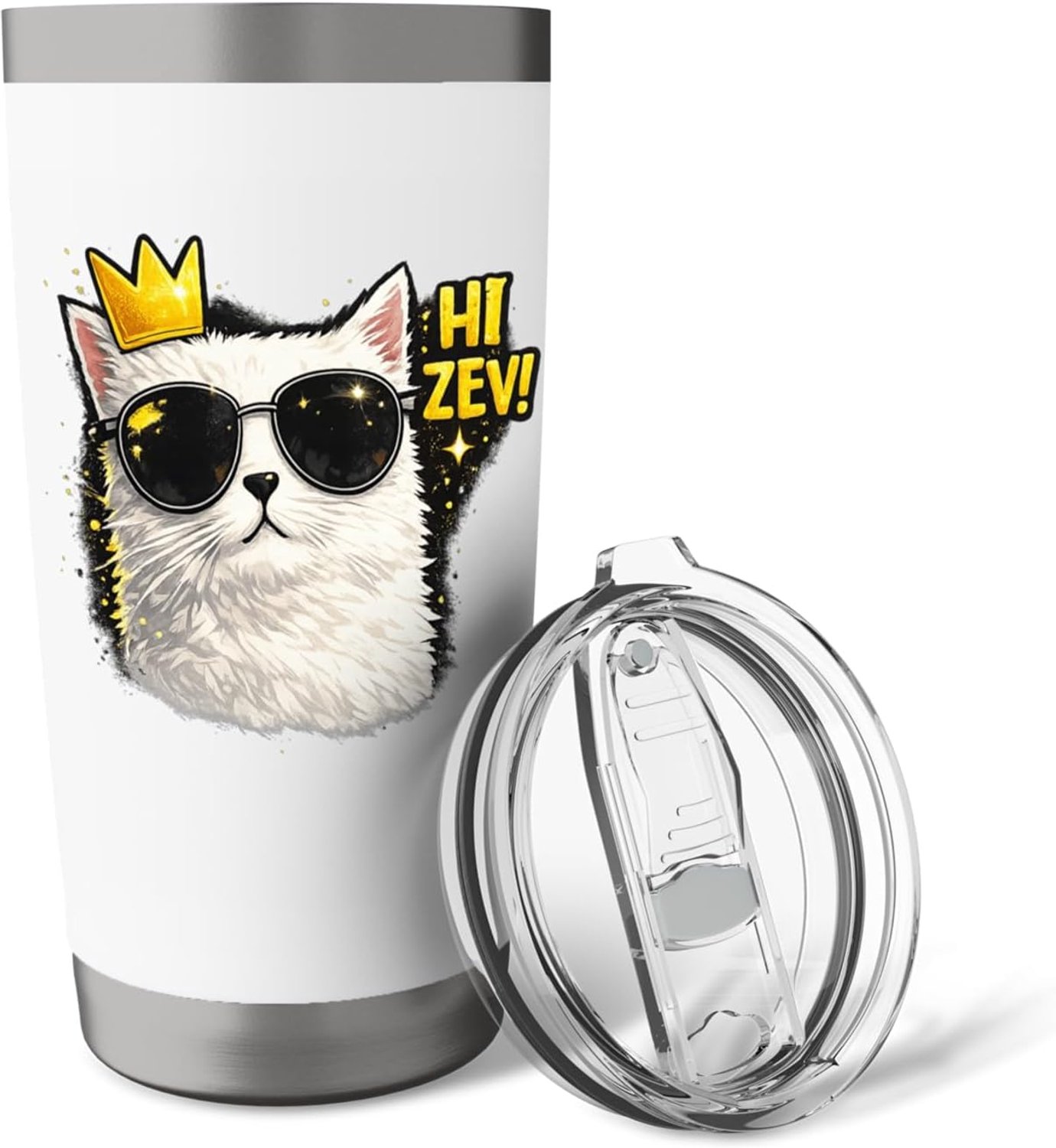 Thermobeker met kattenmeme