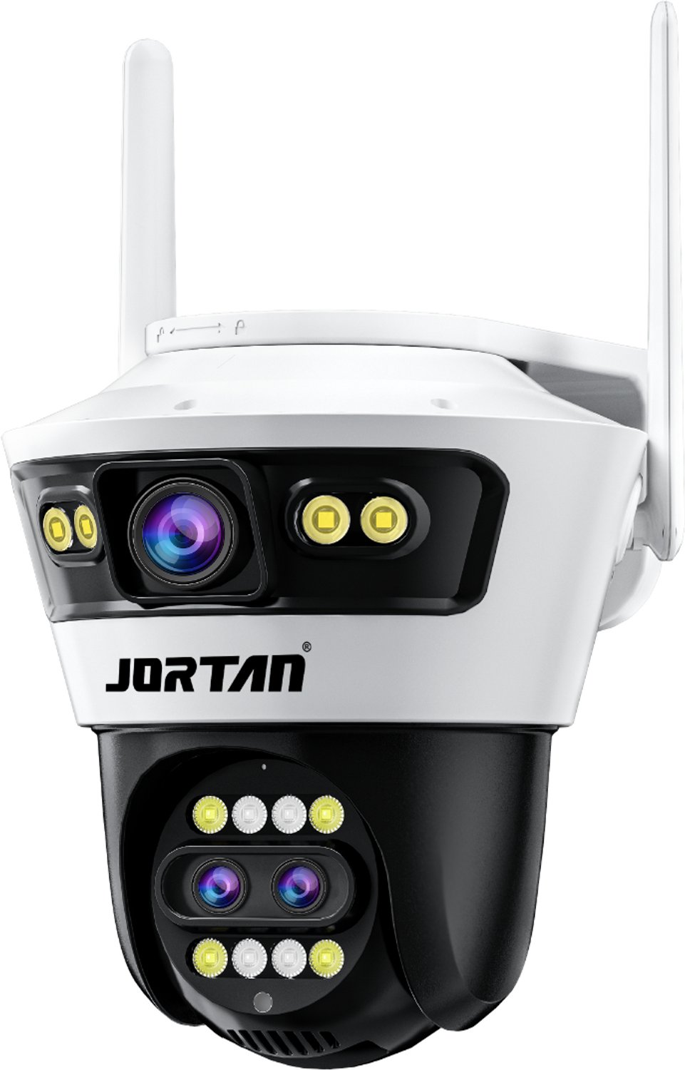 Wifi-beveiligingscamera binnen en buiten - Dubbele lens - Hybride zoom - Jortan Tech
